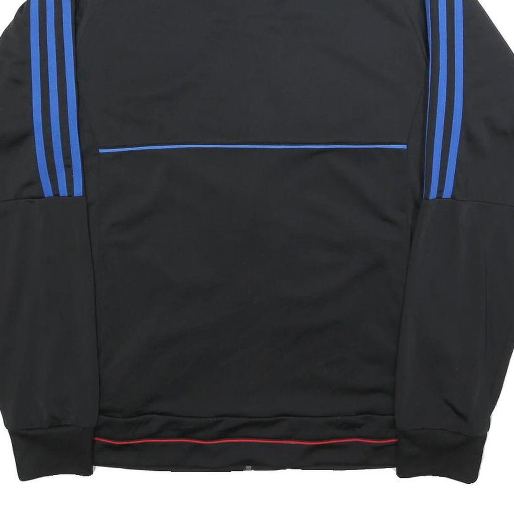 ADIDAS Mens Black Blue Quakes Jacket M Polyester Track Zip Sportswear
