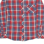 ARMANI EXCHANGE Mens Red Blue White Check Shirt L Casual Cotton Long Sleeve