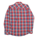 ARMANI EXCHANGE Mens Red Blue White Check Shirt L Casual Cotton Long Sleeve
