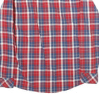ARMANI EXCHANGE Mens Red Blue White Check Shirt L Casual Cotton Long Sleeve