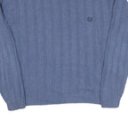 TOMMY HILFIGER Mens Blue Patterned Jumper Crew Neck Basic Knit L Cotton Blend