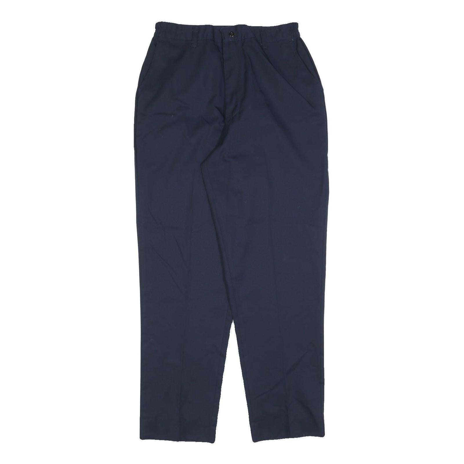 RED KAP Womens Cotton Blend Navy Regular Fit Straight Leg Trousers W30 L30