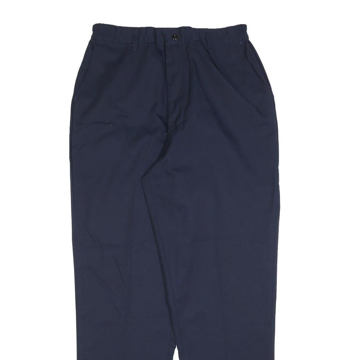 RED KAP Womens Cotton Blend Navy Regular Fit Straight Leg Trousers W30 L30