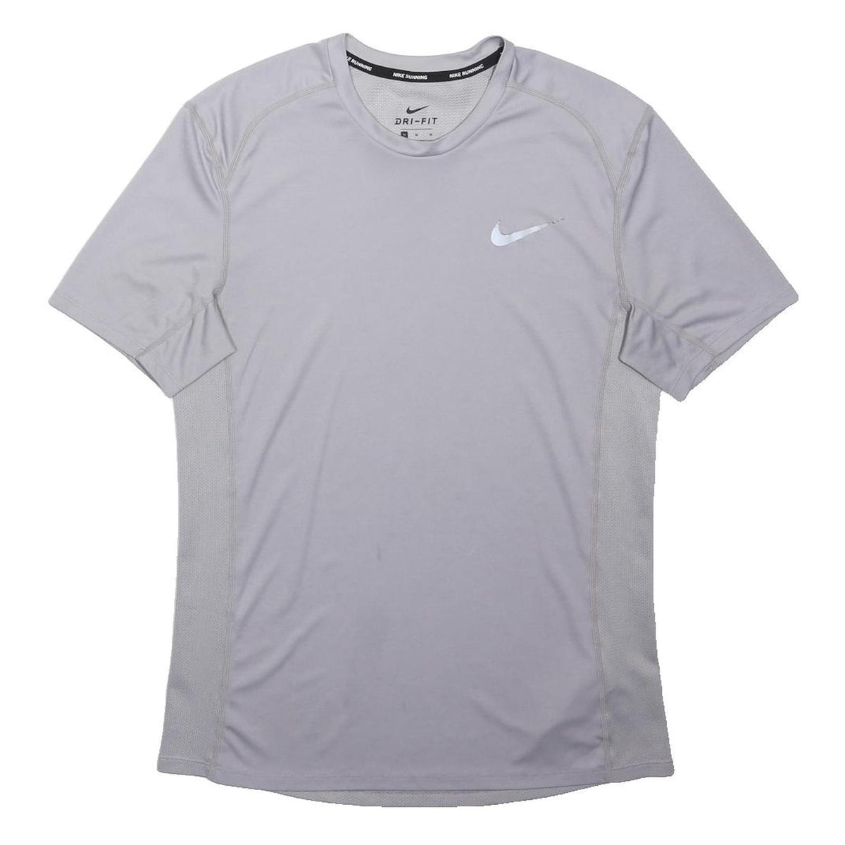 NIKE Mens Grey Running T-Shirt M Short Sleeve Crew Neck Lightweight