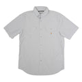 CARHARTT Mens Grey Workwear Polyester Blend Shirt M Button Down Pockets