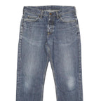 CARHARTT Mens Regular Blue Denim Jeans W31 L32 Classic Cotton Zip Pockets