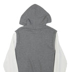 Mens Grey & White Jonk Moto Cross Hoodie S Graphic Cotton Blend Pullover