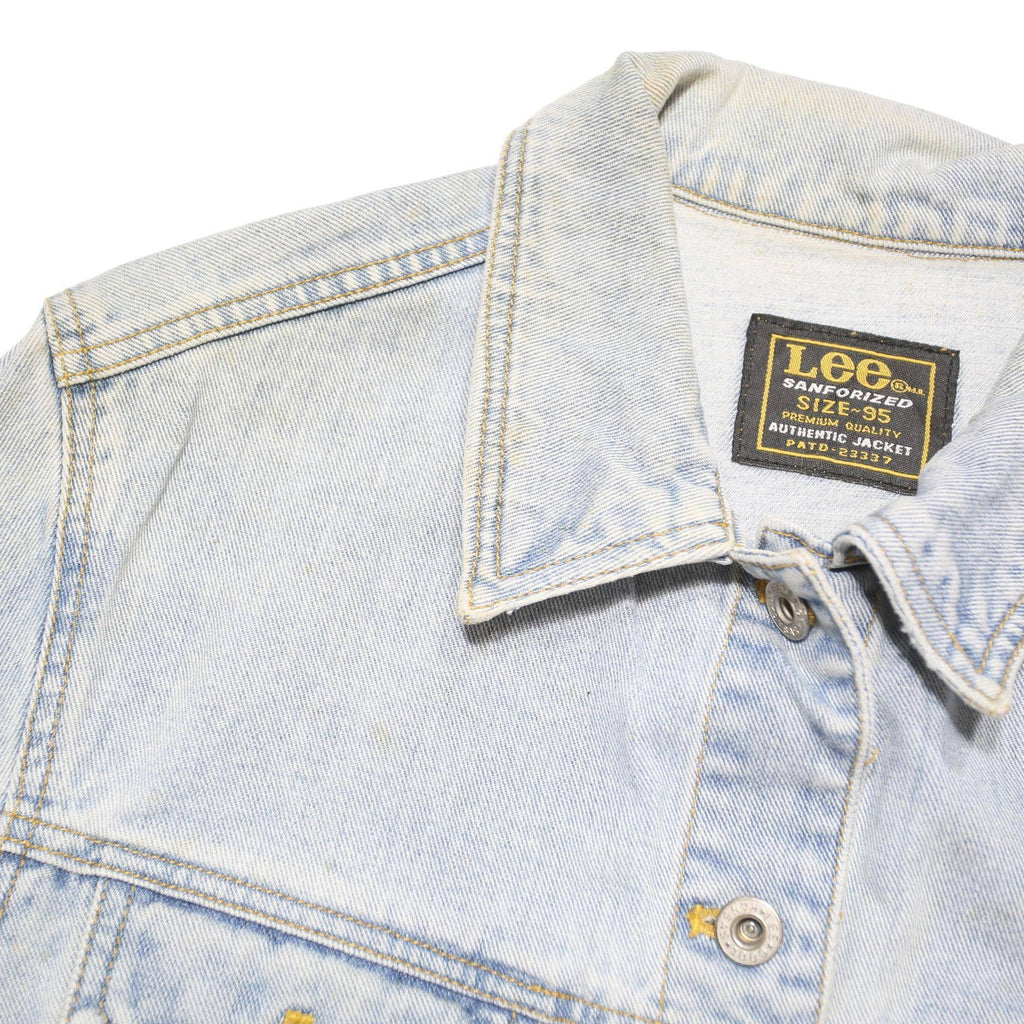 LEE Womens Blue Denim Jacket M Cotton Blend Button Closure Classic Fit Casual