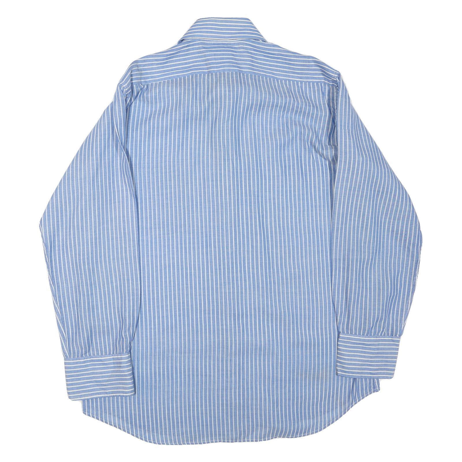 TE PLUS Mens Blue & White Stripe Shirt XL Classic Button Down Long Sleeve