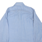 TE PLUS Mens Blue & White Stripe Shirt XL Classic Button Down Long Sleeve