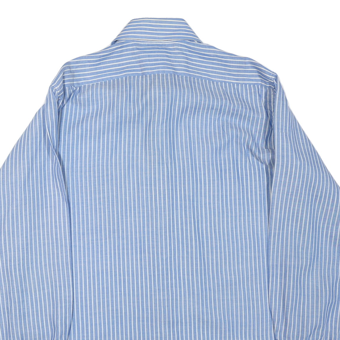 TE PLUS Mens Blue & White Stripe Shirt XL Classic Button Down Long Sleeve