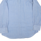 TE PLUS Mens Blue & White Stripe Shirt XL Classic Button Down Long Sleeve