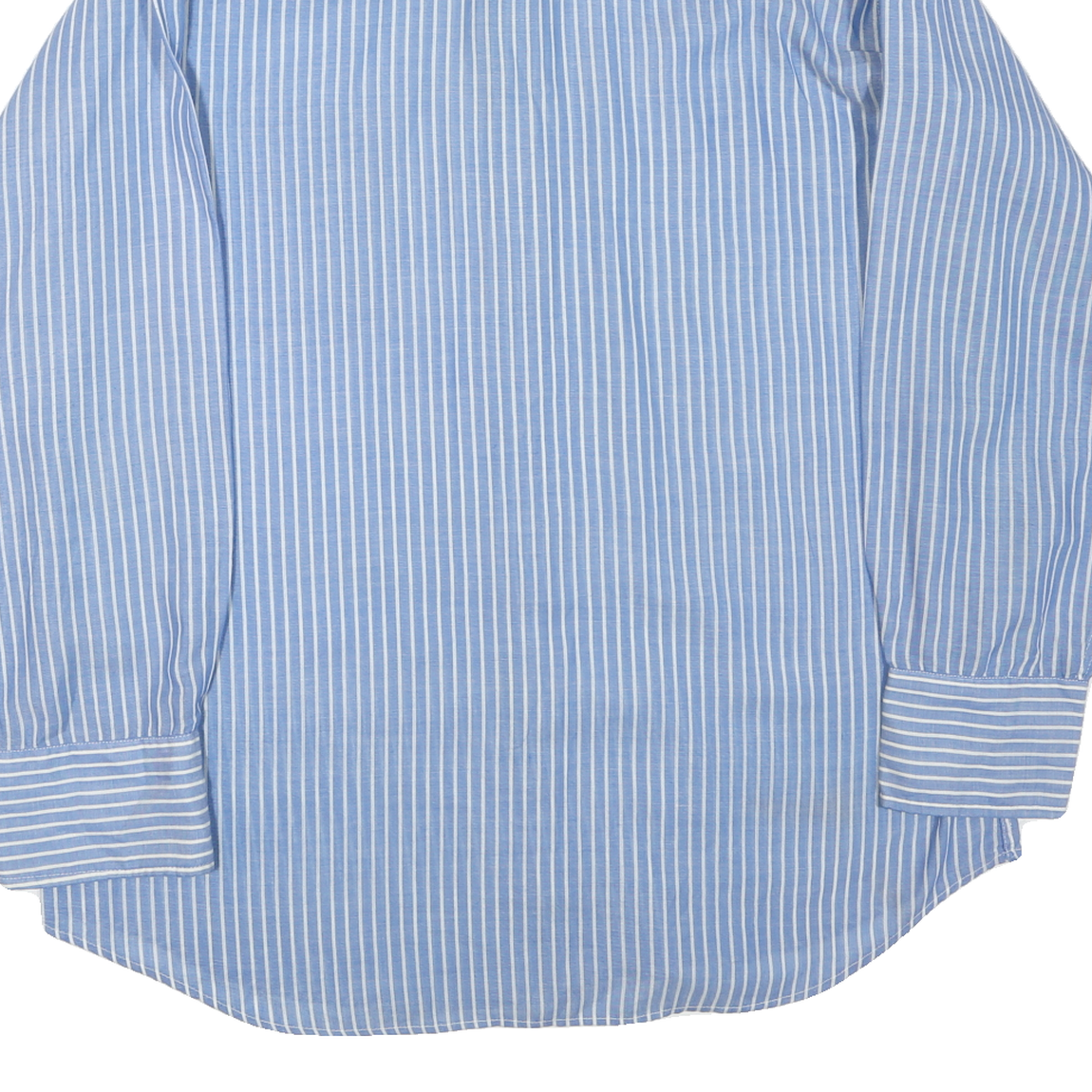 TE PLUS Mens Blue & White Stripe Shirt XL Classic Button Down Long Sleeve