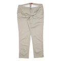 DICKIES Womens Cotton Blend Beige Slim Trousers W36 L32 Workwear Casual