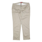 DICKIES Womens Cotton Blend Beige Slim Trousers W36 L32 Workwear Casual