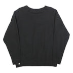 PUMA Womens Black Cotton Blend Crew Neck Sweatshirt UK 12 Logo Casual