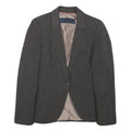 ZARA BASIC Womens Grey Jacket S Polyester Blend Tailored Button Closure Plain