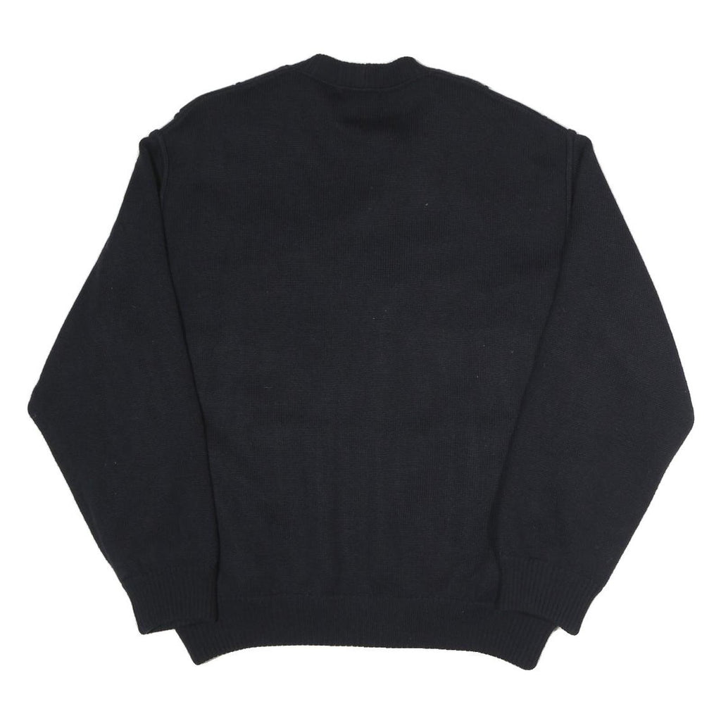 BREIDHOF Mens Black Button Cotton Blend Cardigan Jacket L Knit Classic Fit