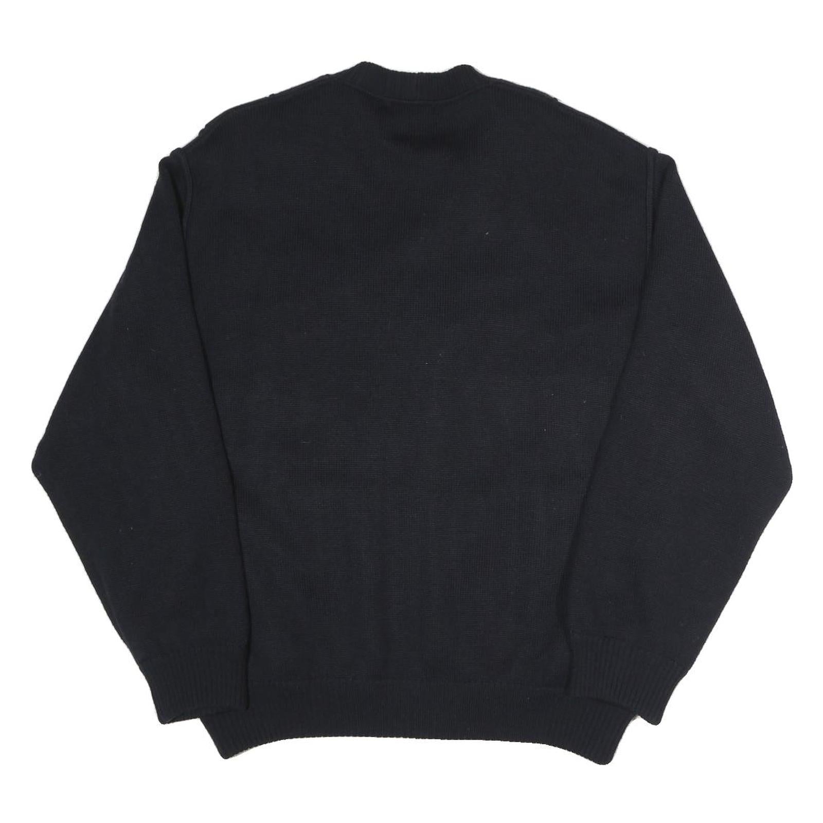 BREIDHOF Mens Black Button Cotton Blend Cardigan Jacket L Knit Classic Fit