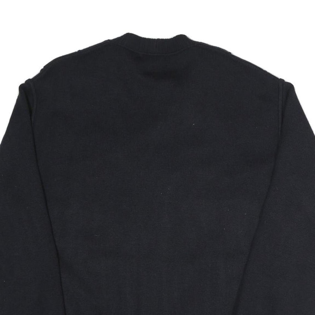 BREIDHOF Mens Black Button Cotton Blend Cardigan Jacket L Knit Classic Fit