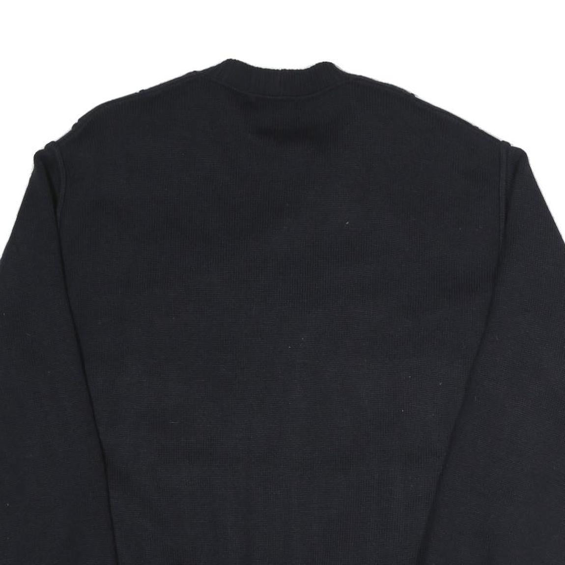 BREIDHOF Mens Black Button Cotton Blend Cardigan Jacket L Knit Classic Fit