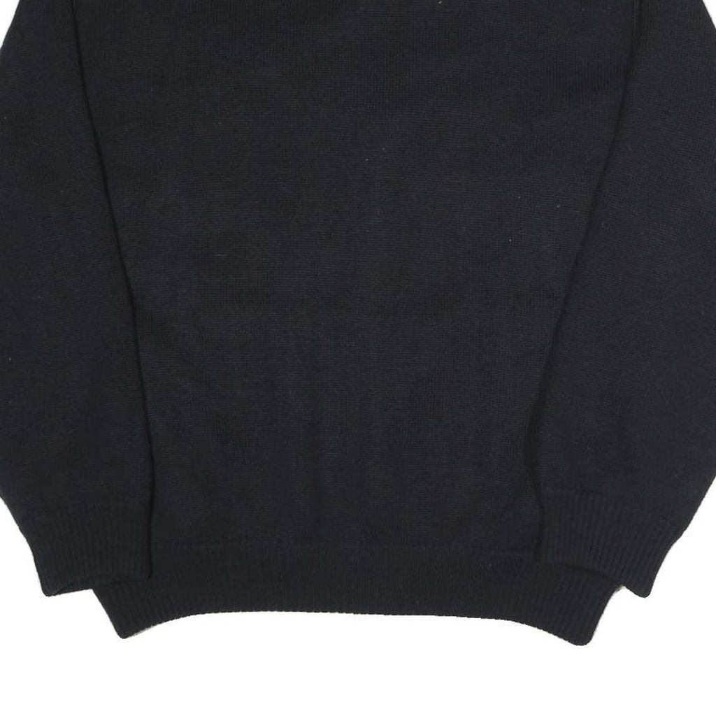 BREIDHOF Mens Black Button Cotton Blend Cardigan Jacket L Knit Classic Fit