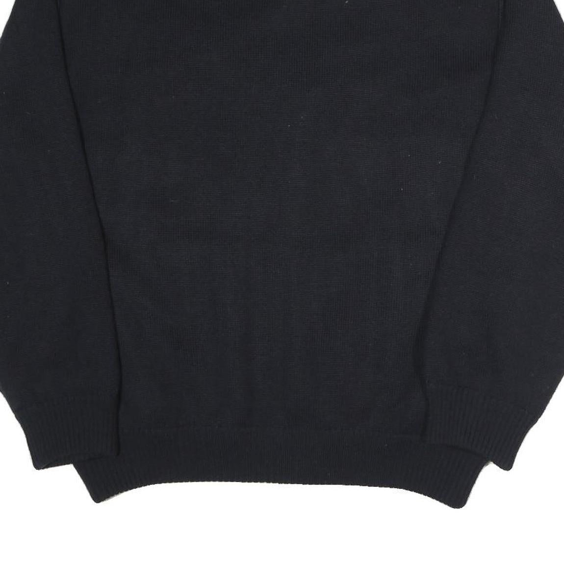 BREIDHOF Mens Black Button Cotton Blend Cardigan Jacket L Knit Classic Fit