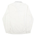 CHAPS Mens White Slim Jacket M Cotton Blend Zip Plain Casual Lightweight