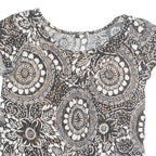 Womens Printed Blouse Black Floral M