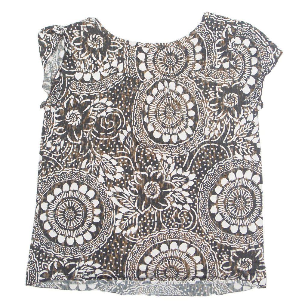 Womens Printed Blouse Black Floral M