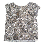 Womens Printed Blouse Black Floral M