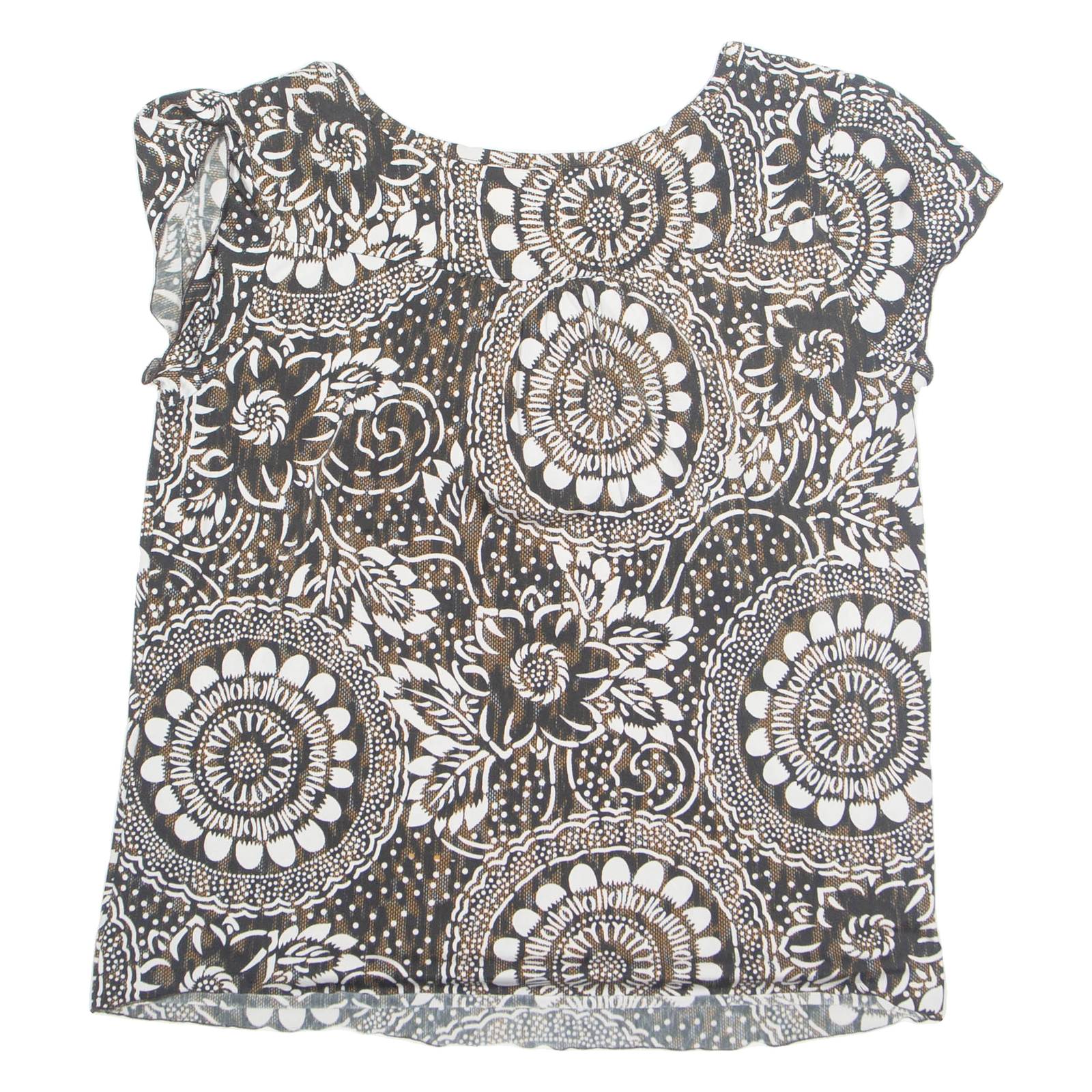 Womens Printed Blouse Black Floral M