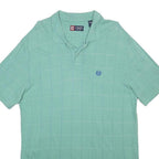 CHAPS Womens Green Check Polo Cotton Dress L Classic Casual Summer