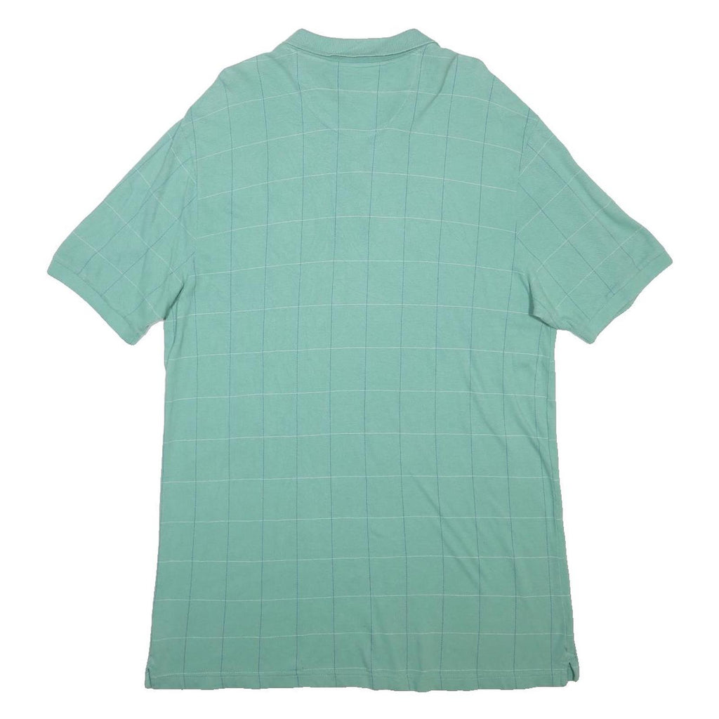 CHAPS Womens Green Check Polo Cotton Dress L Classic Casual Summer
