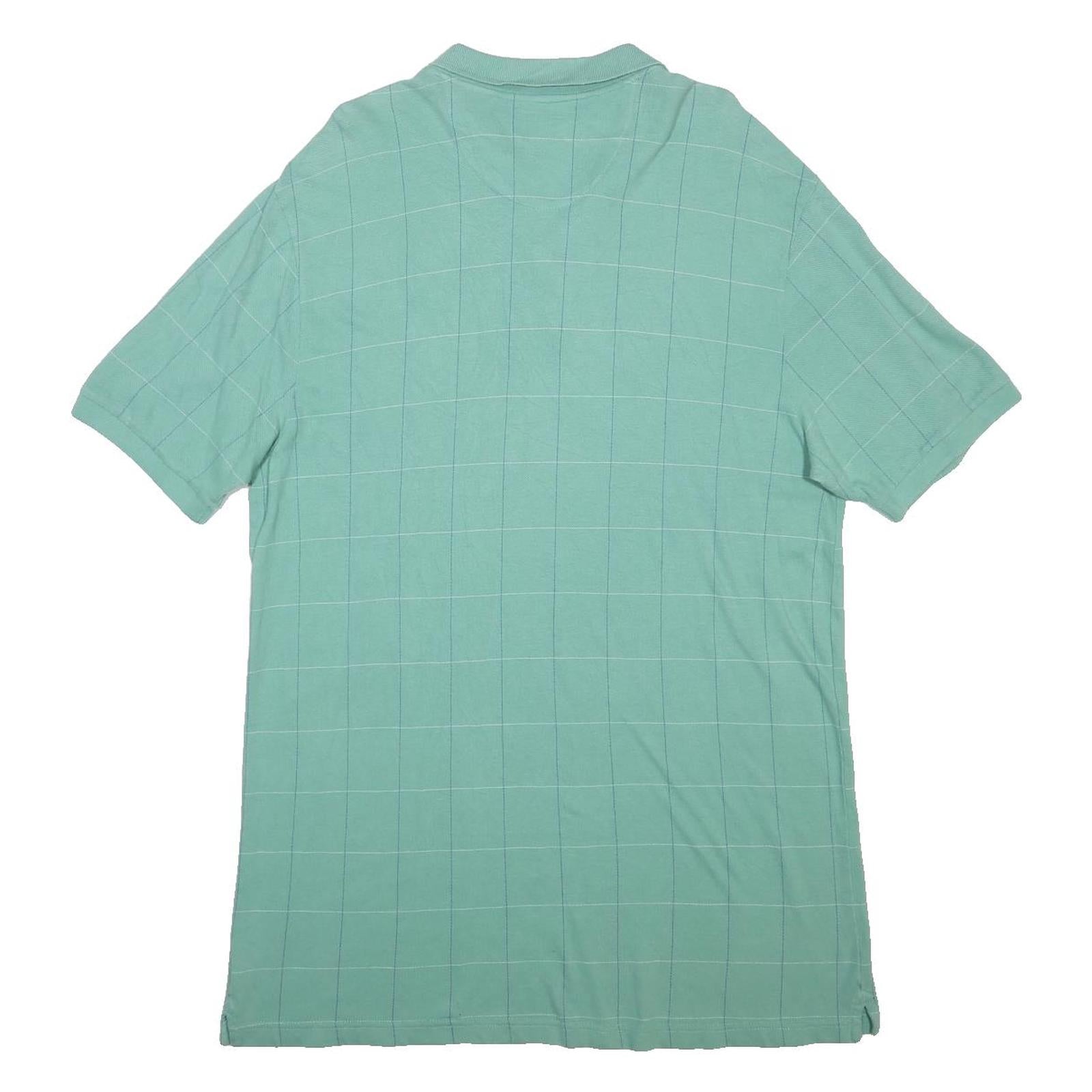 CHAPS Womens Green Check Polo Cotton Dress L Classic Casual Summer