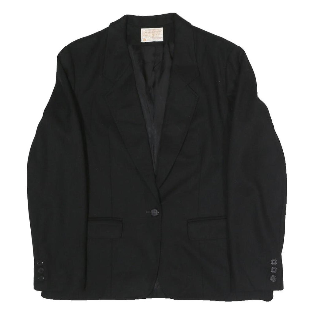 PENDLETON Womens Black Classic Jacket M Polyester Blend Button Closure Tailored