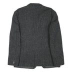 HIGHWOOD Mens Grey Wool Blend Button Jacket L Houndstooth Classic Tailored