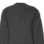 HIGHWOOD Mens Grey Wool Blend Button Jacket L Houndstooth Classic Tailored