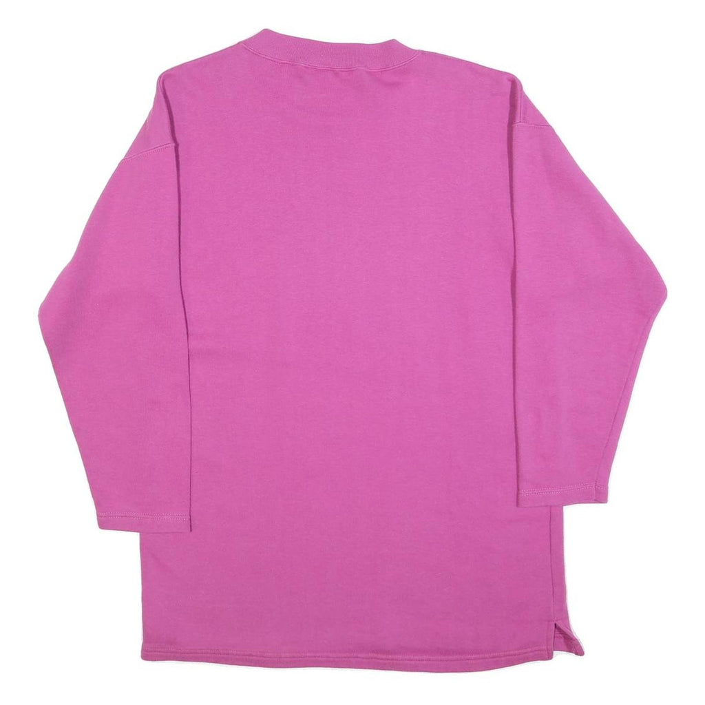 GINA BENOTTI Womens Pink Sweatshirt L Cotton Blend Crew Neck Long Sleeve Summer