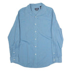 CHAPS Mens Blue Cotton Shirt L Long Sleeve Button Casual Lightweight