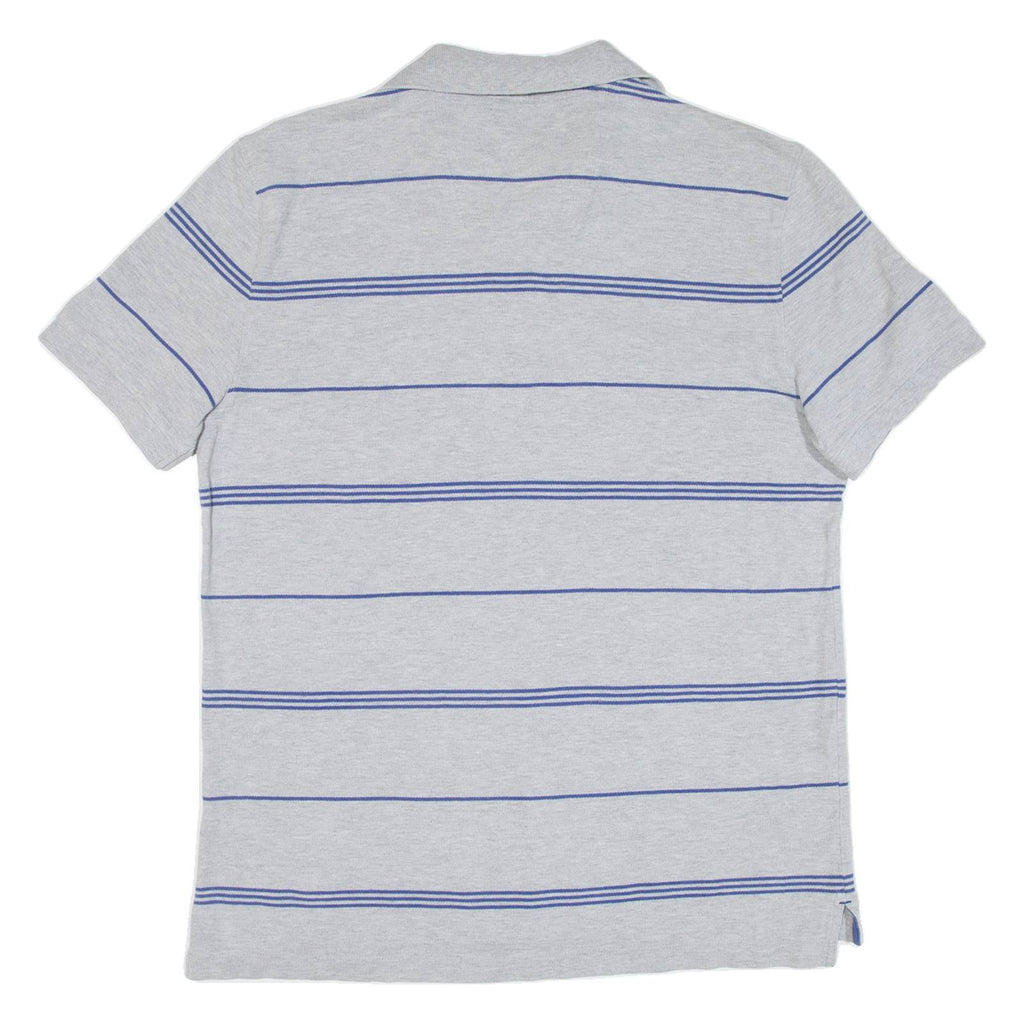 NAUTICA Mens Polo Shirt Grey Striped M