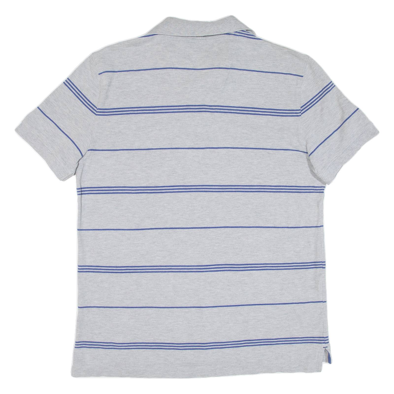 NAUTICA Mens Polo Shirt Grey Striped M