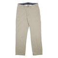 NAUTICA Mens Classic Beige Cotton Blend Trousers W32 L30 Zip Casual Chinos