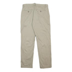 NAUTICA Mens Classic Beige Cotton Blend Trousers W32 L30 Zip Casual Chinos