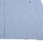 POLO RALPH LAUREN Mens Blue Heather V-Neck Long Sleeve T-Shirt XL Cotton Blend