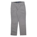 DICKIES Mens Cotton Blend Grey Regular Straight Trousers W32 L30 Workwear Zip