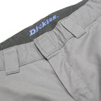 DICKIES Mens Cotton Blend Grey Regular Straight Trousers W32 L30 Workwear Zip