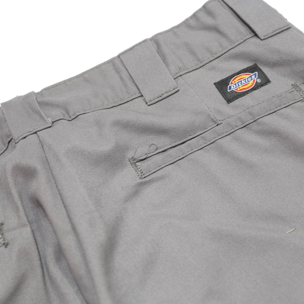 DICKIES Mens Cotton Blend Grey Regular Straight Trousers W32 L30 Workwear Zip