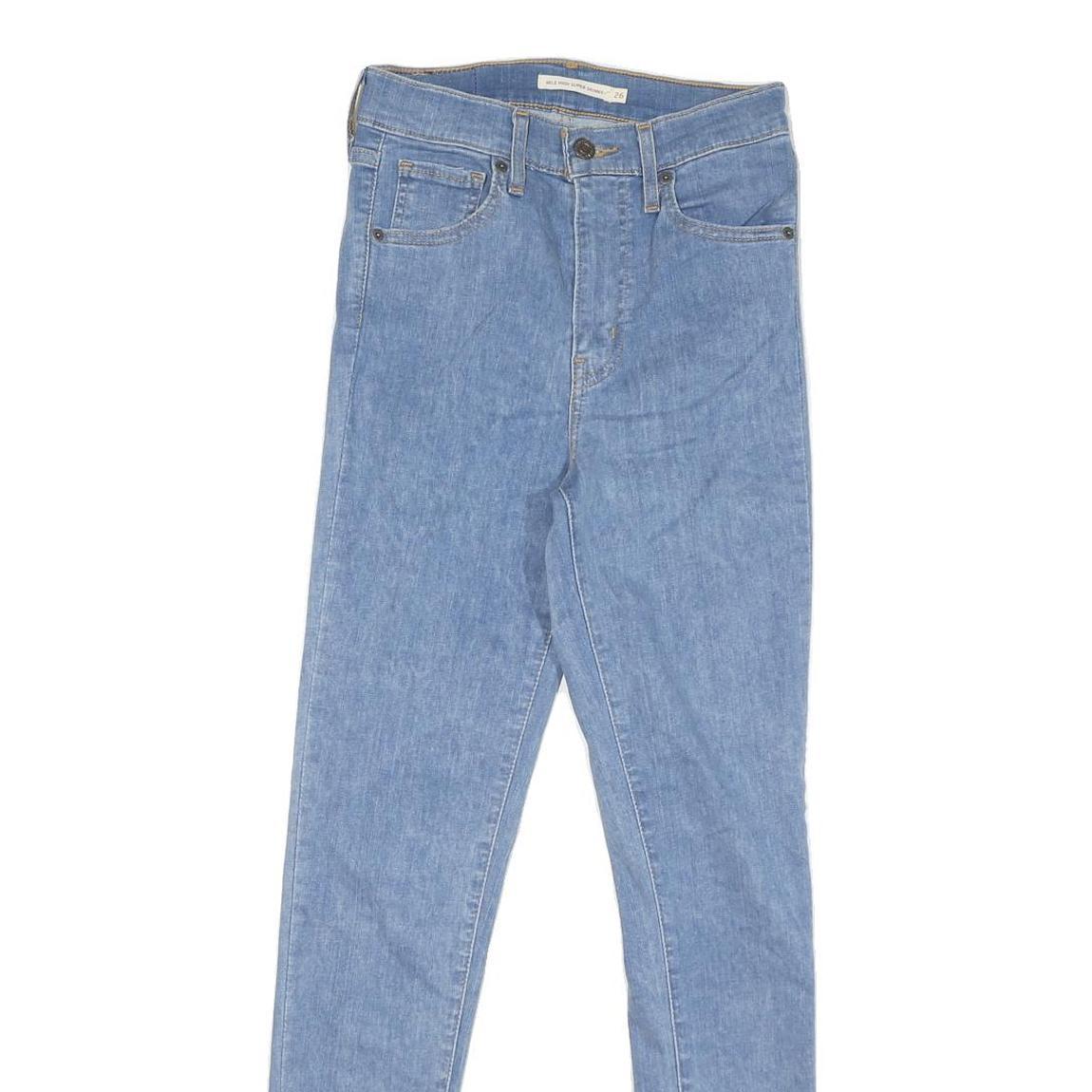 LEVI'S Womens Jeans Blue Slim Skinny Denim Light W26 L29 Zip