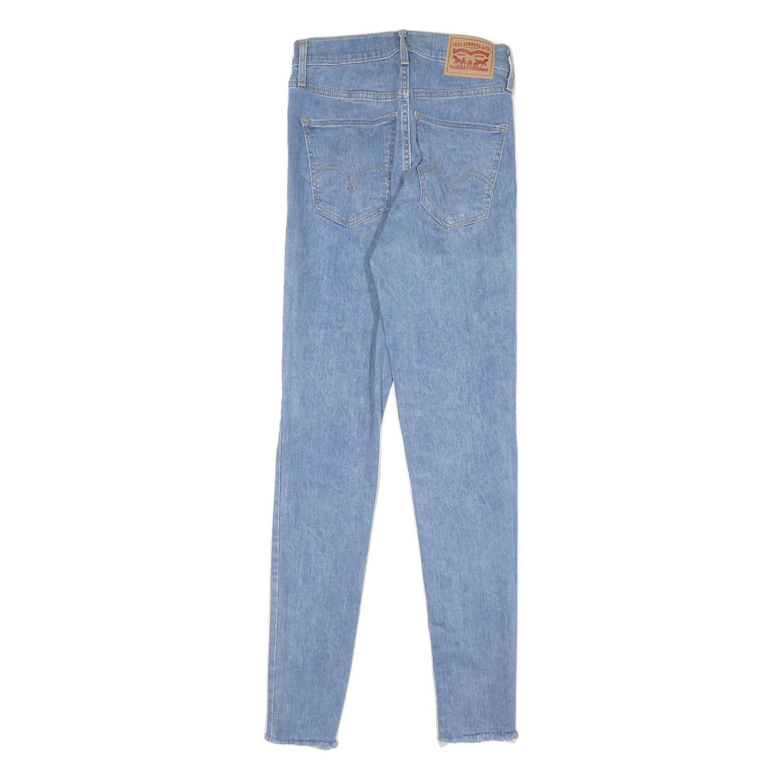 LEVI'S Womens Jeans Blue Slim Skinny Denim Light W26 L29 Zip
